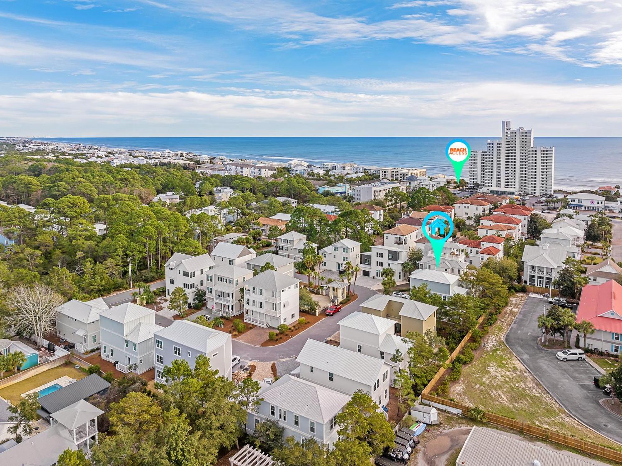 סנטה רוזה ביץ' Shellabrate Good Times A Brand New Home For 2024 Only 3 Blocks To The Beach With Community Pool מראה חיצוני תמונה